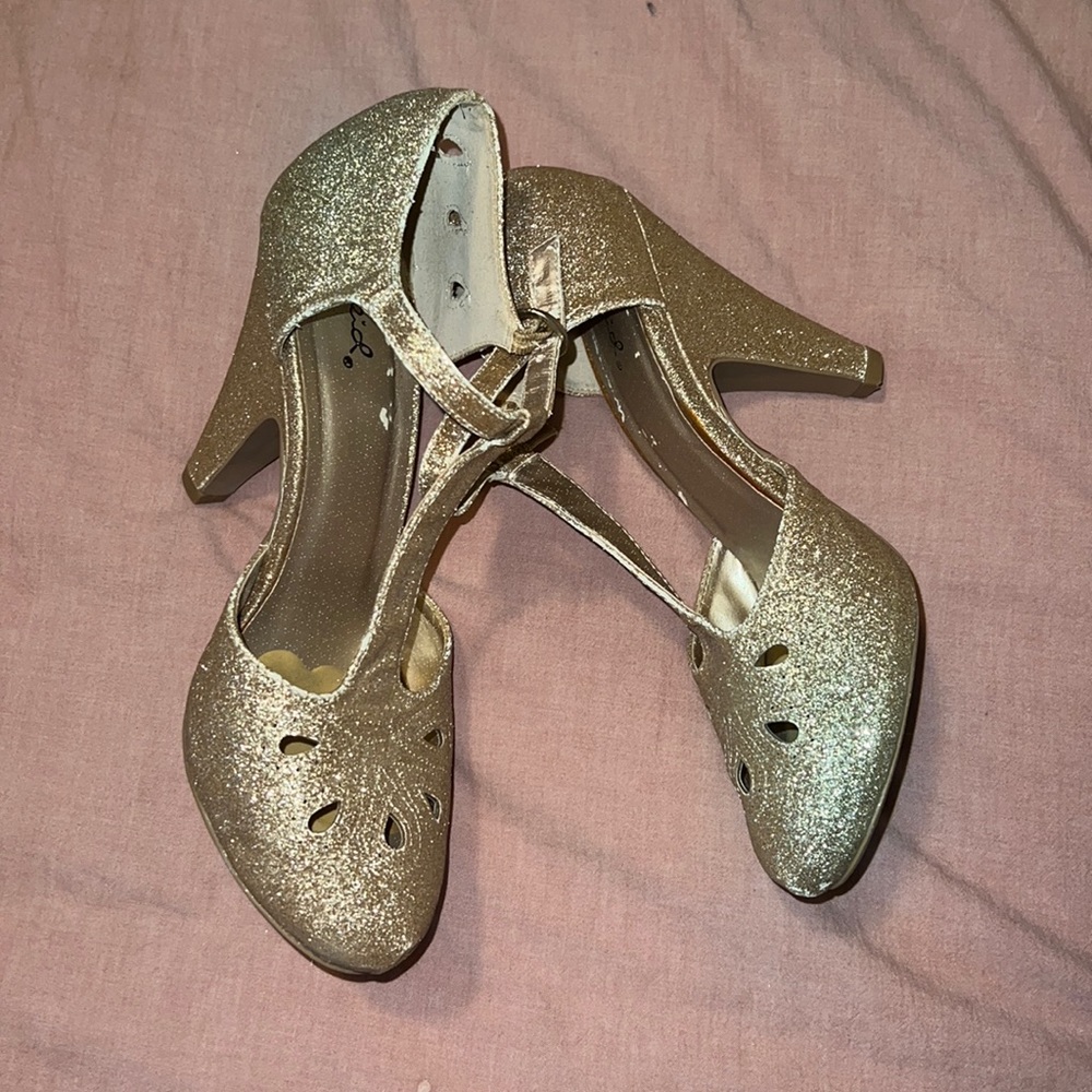 Glitter high heels